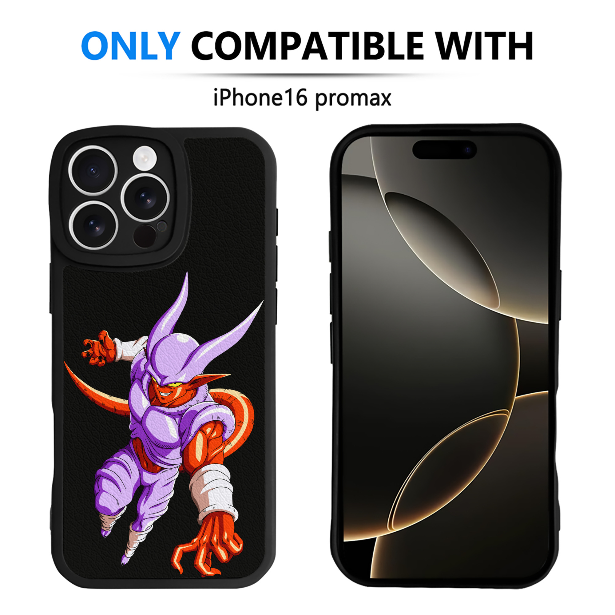 （画像用） ドラゴンボール ジャネンバ DRAGON BALL Janemba 【iPhone 16シリーズ対応】シリコンスマホケース（レザー調） 材質：シリコン